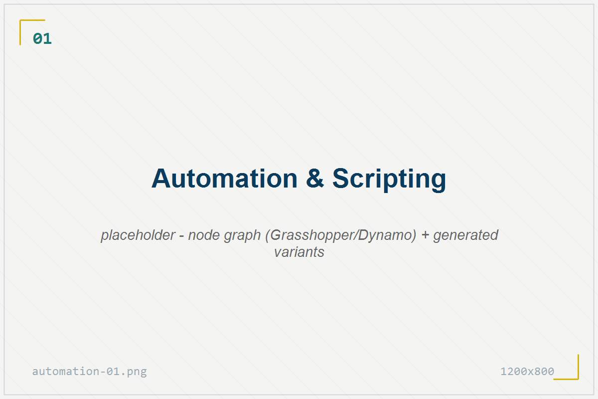 Grafo di nodi (Grasshopper/Dynamo) con varianti generate