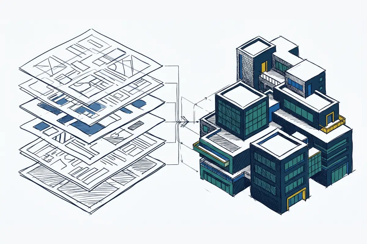 Point cloud transforming into a BIM model